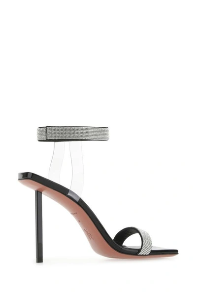 Amina Muaddi Rih 110mm Crystal-embellished Sandals In Silver