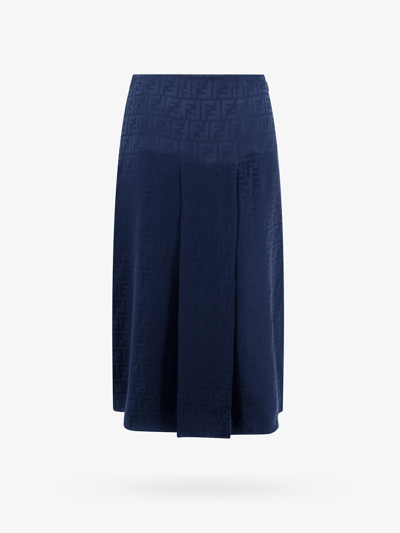 Shop Fendi Woman Skirt Woman Blue Skirts