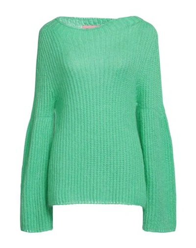 Pink Memories Woman Sweater Light Green Size 10 Acrylic, Mohair Wool, Polyamide, Wool In Green