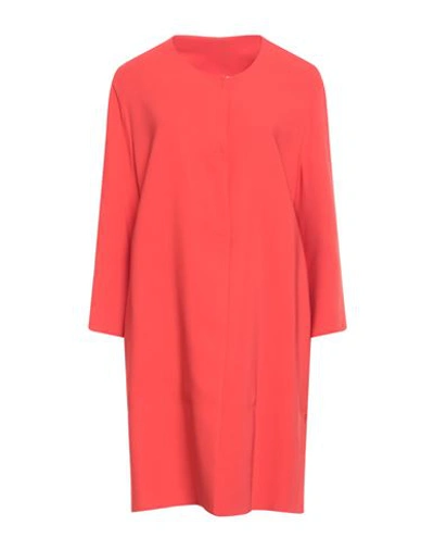 Alca New York Woman Blazer Tomato Red Size 14 Viscose, Elastane In Tomato Red