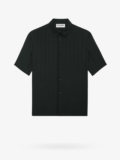 Shop Saint Laurent Man Shirt Man Black Shirts
