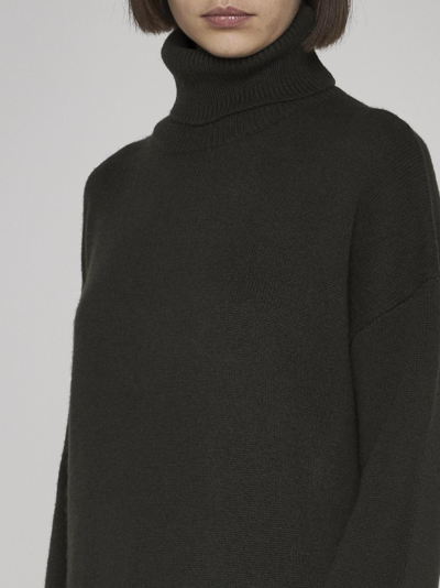Shop P.a.r.o.s.h Loto Wool And Cashmere Turtleneck In Verde Militare