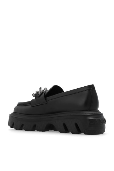 Shop Casadei Generation C Platform Loafers In Black