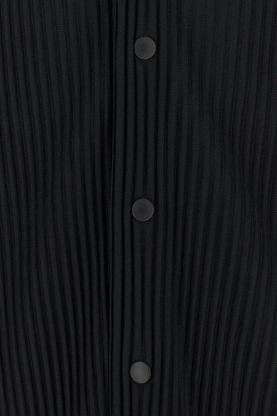 Shop Issey Miyake Black Polyester Cardigan In Nero