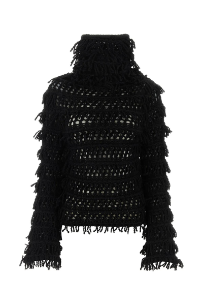 Shop Blumarine Black Wool Sweater In Nero