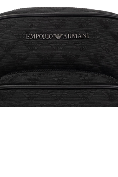 Shop Emporio Armani One-shoulder Backpack In Nero