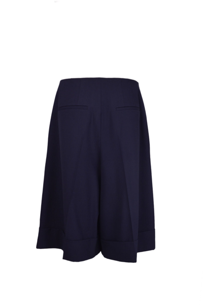 Shop Msgm Skirt In Blu Navy