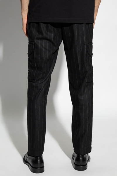 Shop Versace Jeans Couture Cargo Trousers In Nero