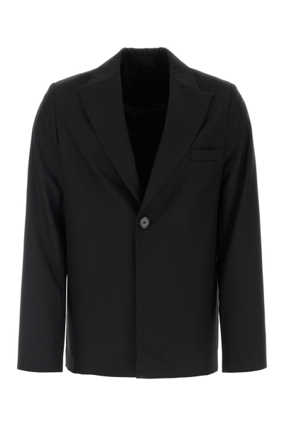 Shop Séfr Black Jersey Power Blazer