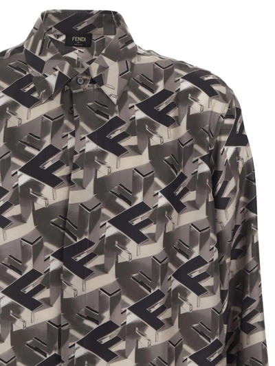 Shop Fendi Ff Blocks Shirt In Multicolor