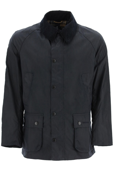 Shop Barbour Ashby Waxed Jacket In Navy