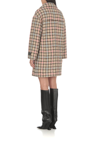 Msgm Houndstooth In Beige