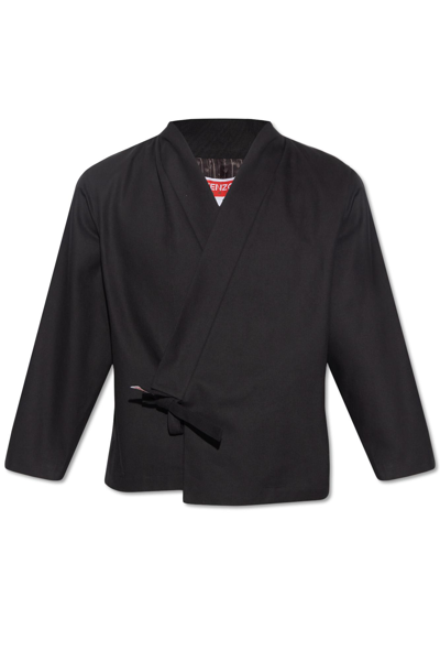 Shop Kenzo Kimono Jacket In J Noir