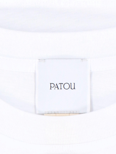 Shop Patou Flowers Logo T-shirt In White