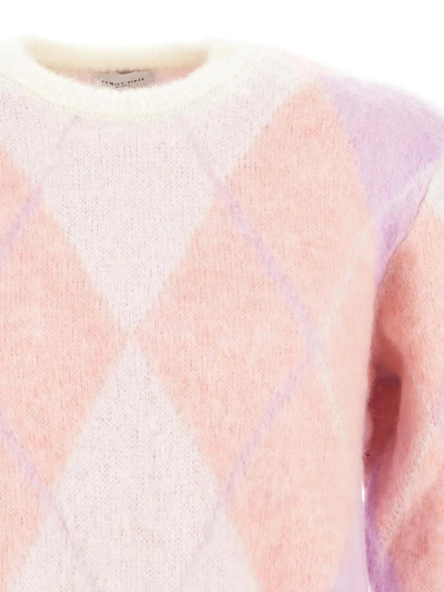 Shop Family First Milano Rombi Crewneck Knitwear In Pink