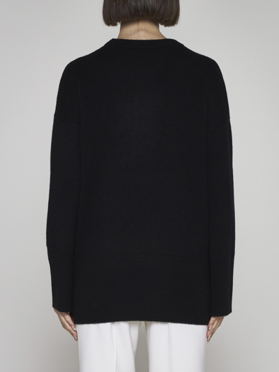 Shop P.a.r.o.s.h Loto Wool And Cashmere Sweater In Nero