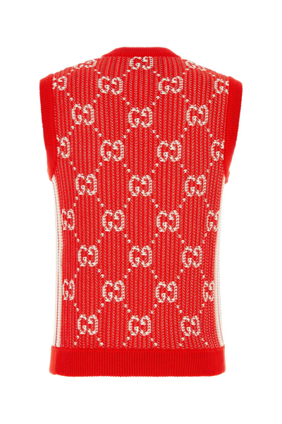 Shop Gucci Embroidered Cotton Vest