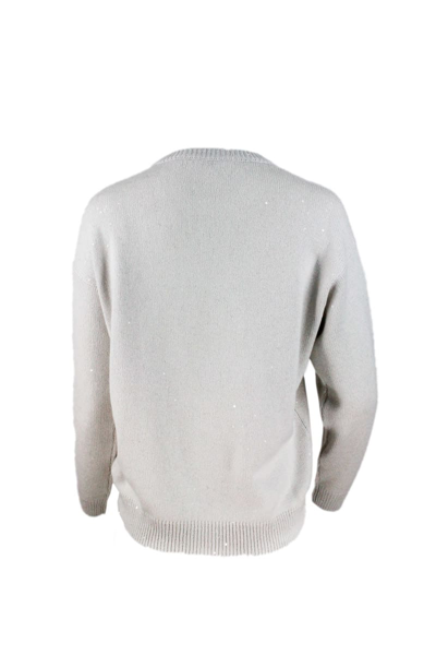 Shop Brunello Cucinelli Crewneck Sweater In Beige