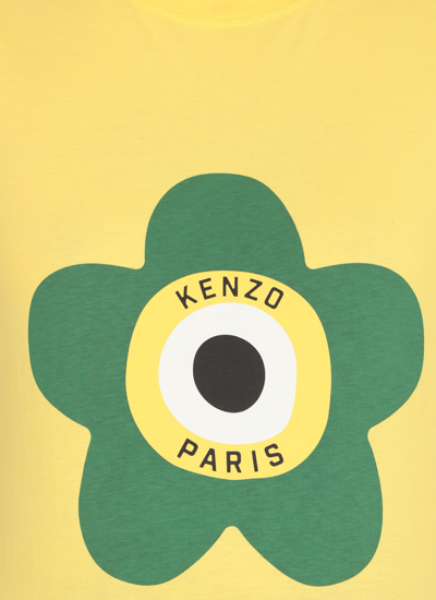 Shop Kenzo T-shirt With Logo In Lemon