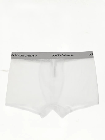 Shop Dolce & Gabbana Regular Boxer In Bianco Ottico