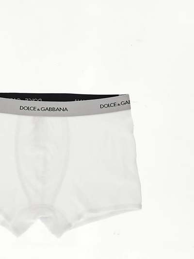Shop Dolce & Gabbana Regular Boxer In Bianco Ottico