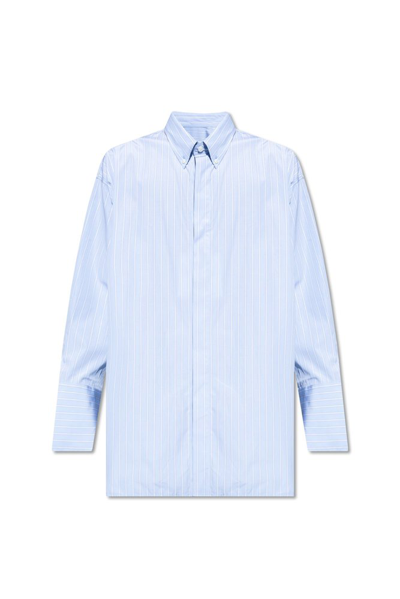 Shop Ami Alexandre Mattiussi Ami Long Sleeved Oversized Striped Shirt In Multi
