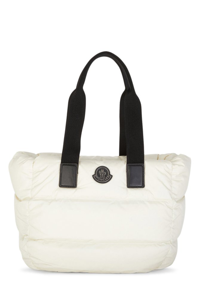 Shop Moncler Caradoc Puffer Tote Bag In White