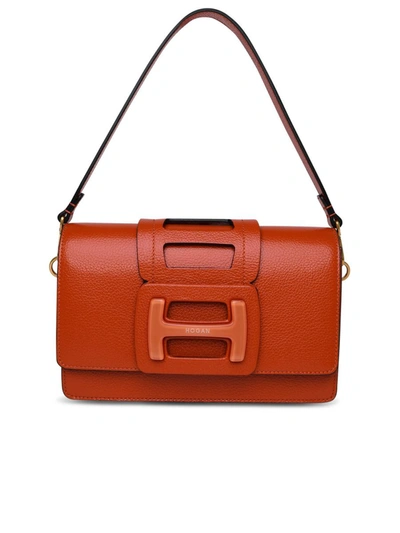 Shop Hogan Orange Leather H-bag
