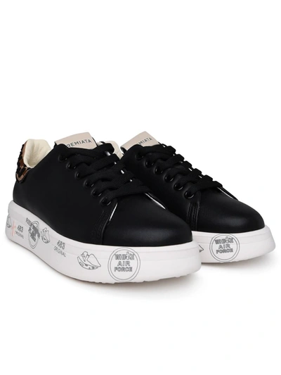 Shop Premiata Black Leather Sneakers