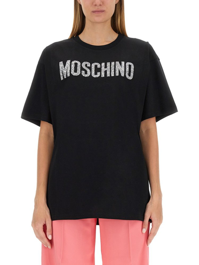 Shop Moschino Logo In Black