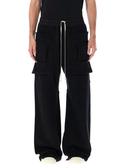Shop Rick Owens Drkshdw Wide Leg Elastic Waist Trousers In Black