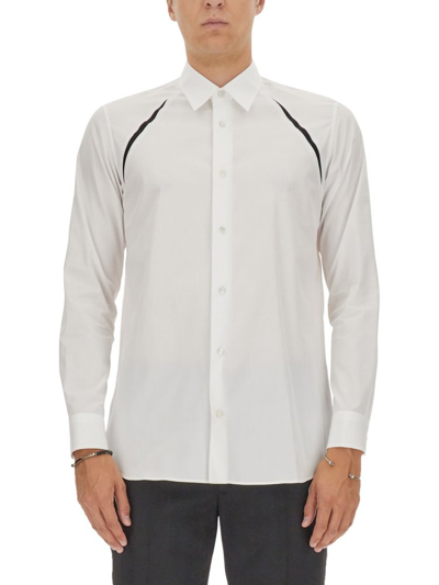 Shop Alexander Mcqueen Long Sleeved Buttoned Shirt In White