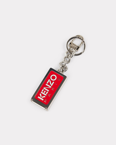 Shop Kenzo Tag' Keychain Silver