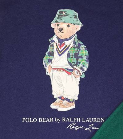 Shop Polo Ralph Lauren Polo Bear Cotton T-shirt In Blue