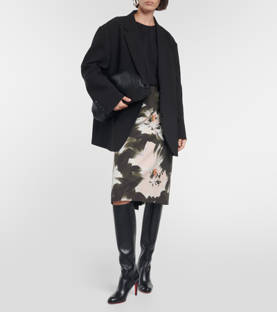 Christian Louboutin Pumppie Botta Red Sole Leather Knee-high Boots In Black