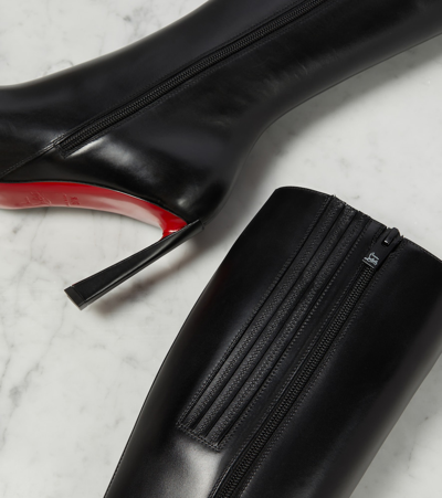 Christian Louboutin Cl In The 90s Leather Knee-high Boots 80 In Black