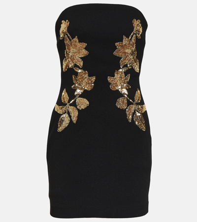 Shop Rebecca Vallance Versailles Strapless Minidress In Black