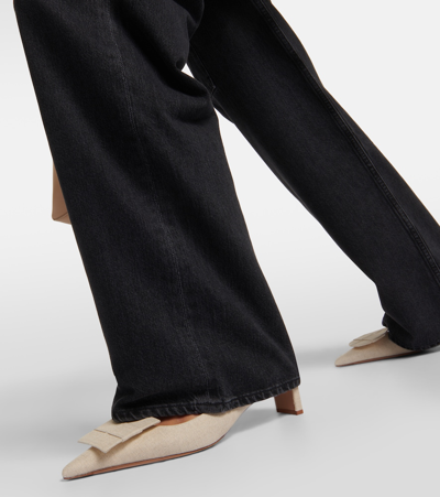 Agolde Minka Wide Leg Cargo Jeans In Black