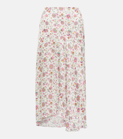 Shop Isabel Marant Lisanne Floral Midi Skirt In Multicoloured