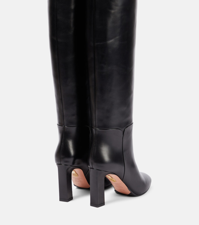 Shop Aquazzura Sellier 85 Knee-high Boots In Black