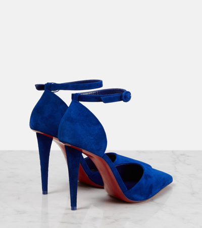 Christian louboutin blue suede heels online