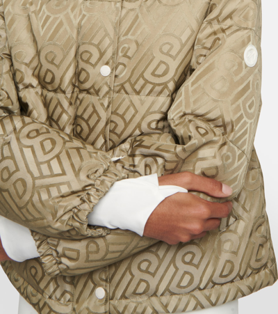 Yves Salomon Logo Shearling-trimmed Down Jacket In Multicoloured
