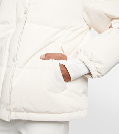 Yves Salomon Shearling-trimmed Down Jacket In Multicoloured
