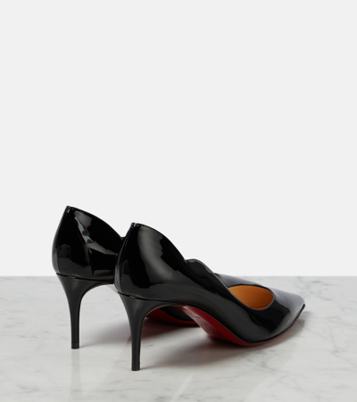 Christian Louboutin Hot Chick 70 Scalloped Patent-leather Pumps In Black