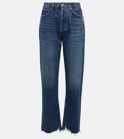 Shop Agolde 90's Pinch Waist High-rise Jeans In Blue