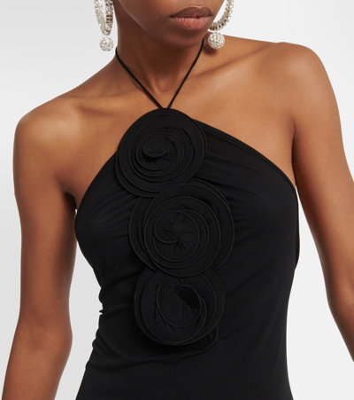 Magda Butrym Halterneck Jersey Gown In Black