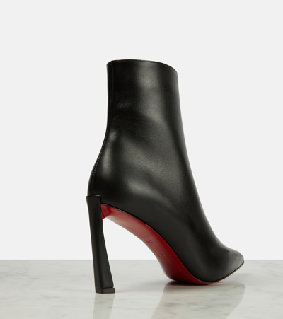 Shop Christian Louboutin Condora 85 Leather Ankle Boots In Black