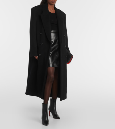 Christian Louboutin Condora 85 Leather Ankle Boots In Black