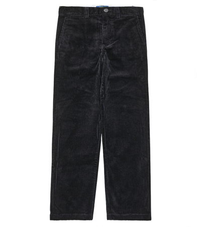 Shop Polo Ralph Lauren Cotton Corduroy Straight Pants In Black