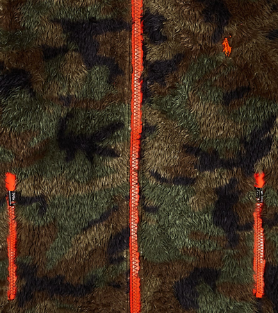Polo Ralph Lauren Camouflage Faux Shearling Jacket In Green
